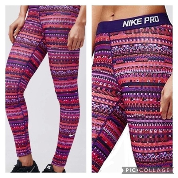 Nike Pro Aztec Leggings - Picture 1 of 8